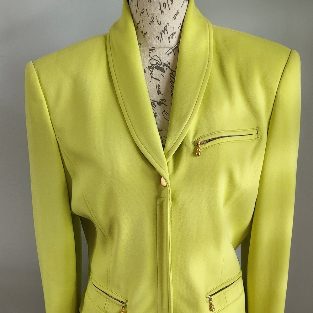 Vintage Dana Buchman Women's Suite in Lime Green.